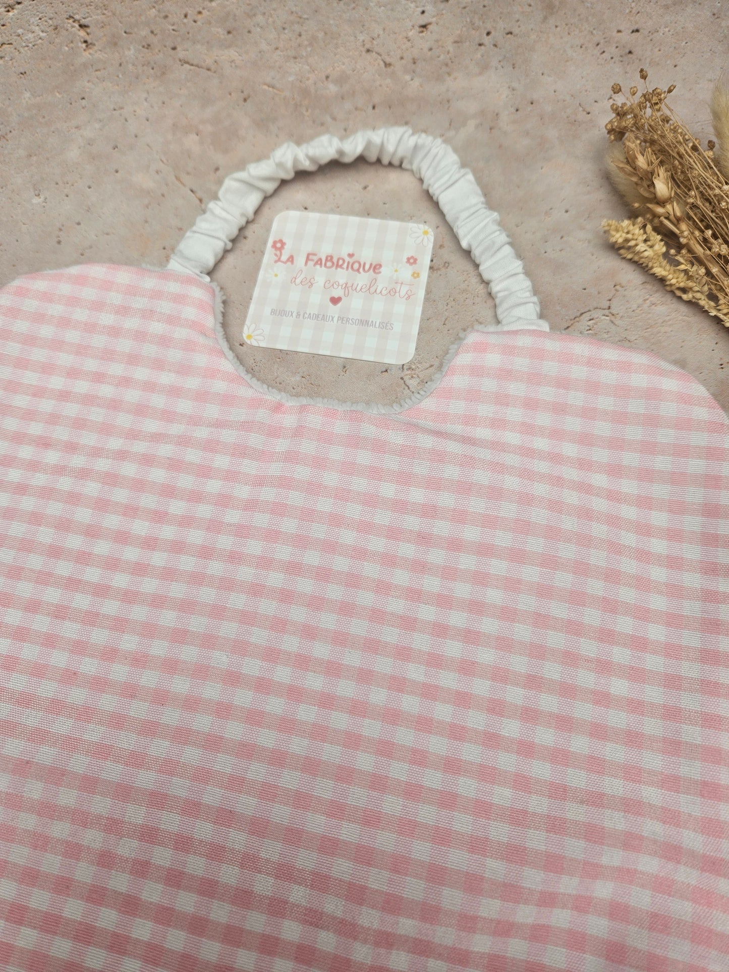 Serviette de Cantine CARREAU VICHY ROSE