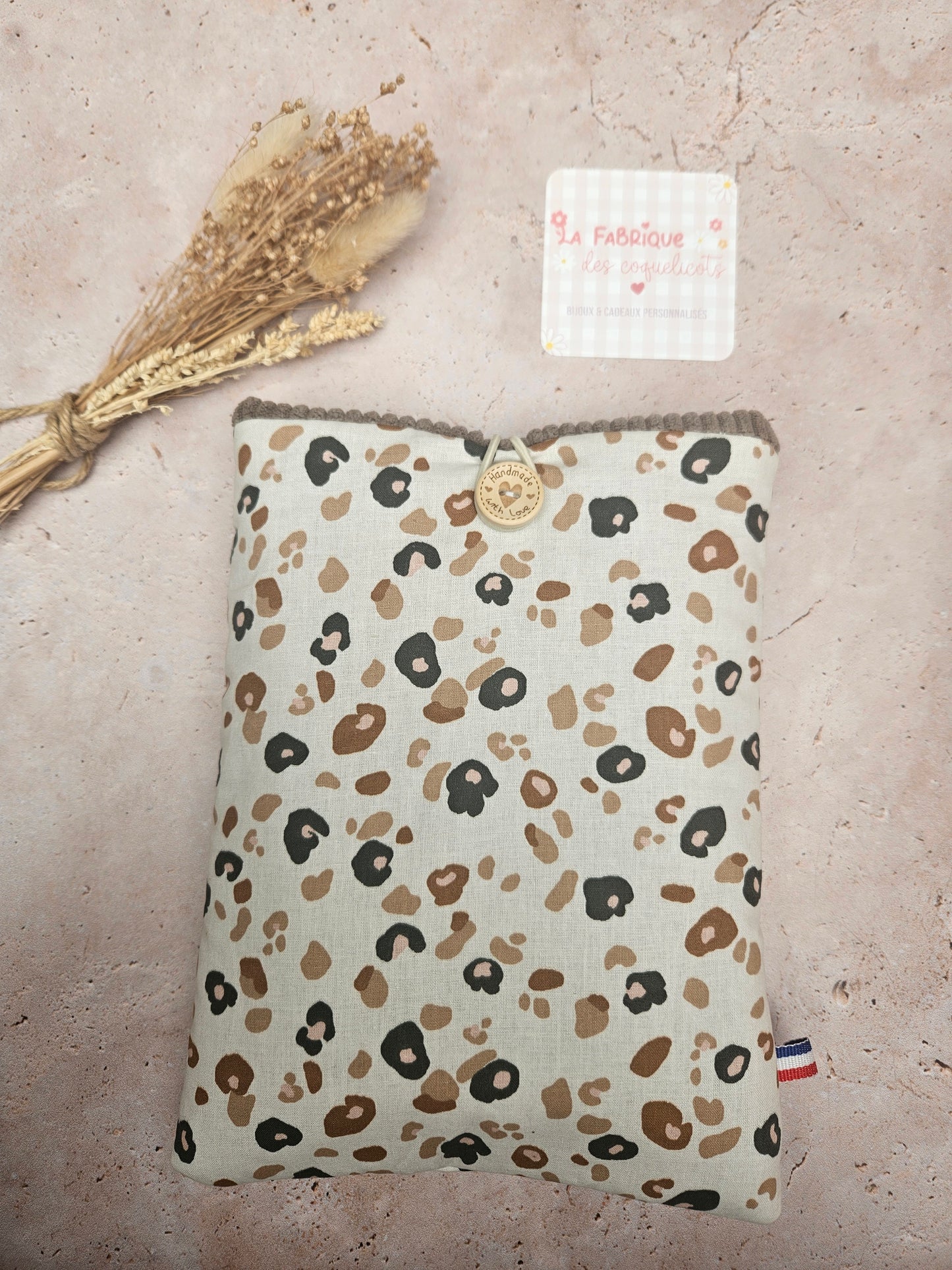 Housse pour livre - LEOPARD BEIGE