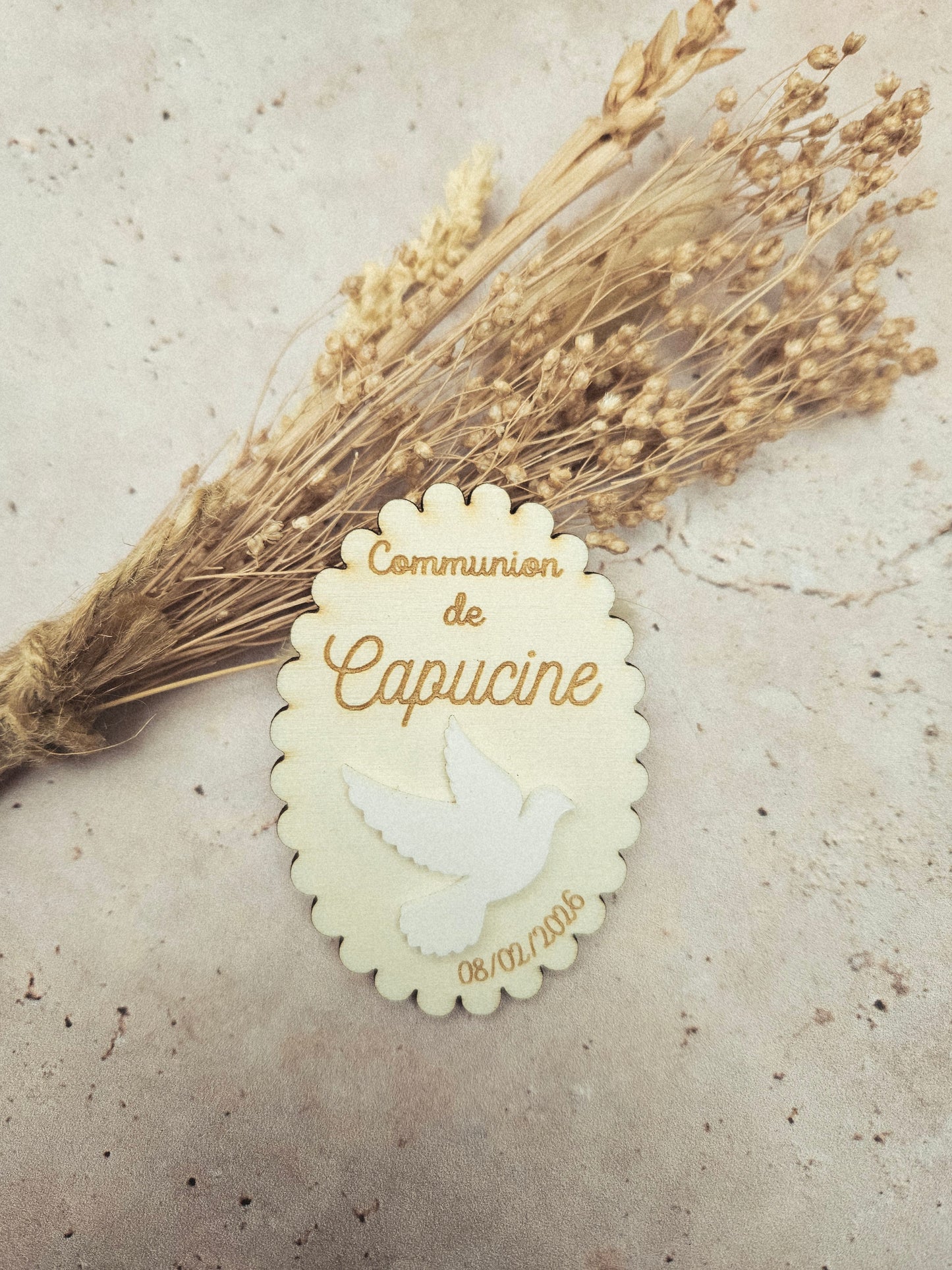 Magnet personnalisé / cadeau invité - COLOMBE