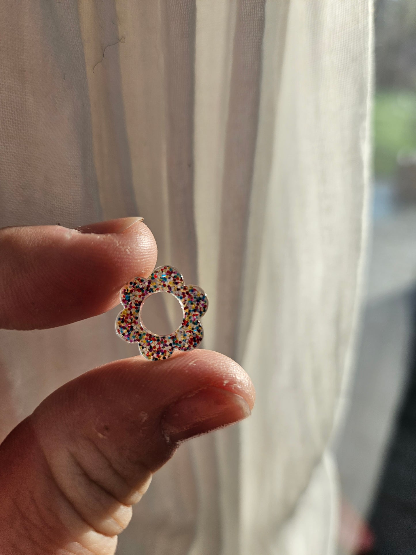 Pampilles interchangeables - par 2 - MINI ZELIE Pailleté multicouleur