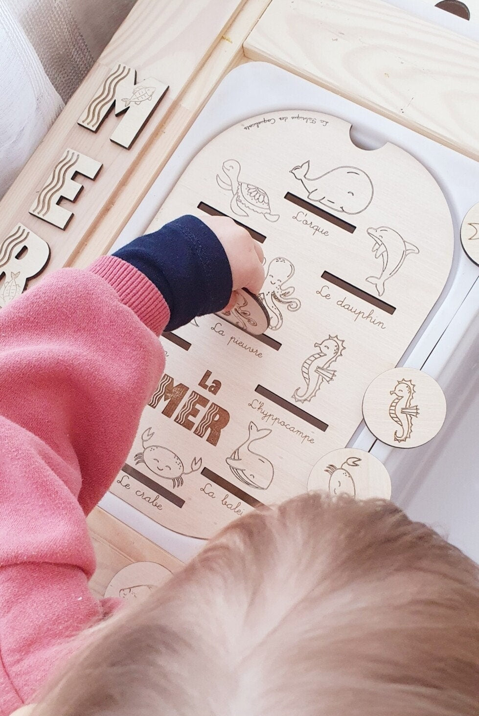 Couvercle TROFAST / La MER / educatif / nomenclature / Montessori