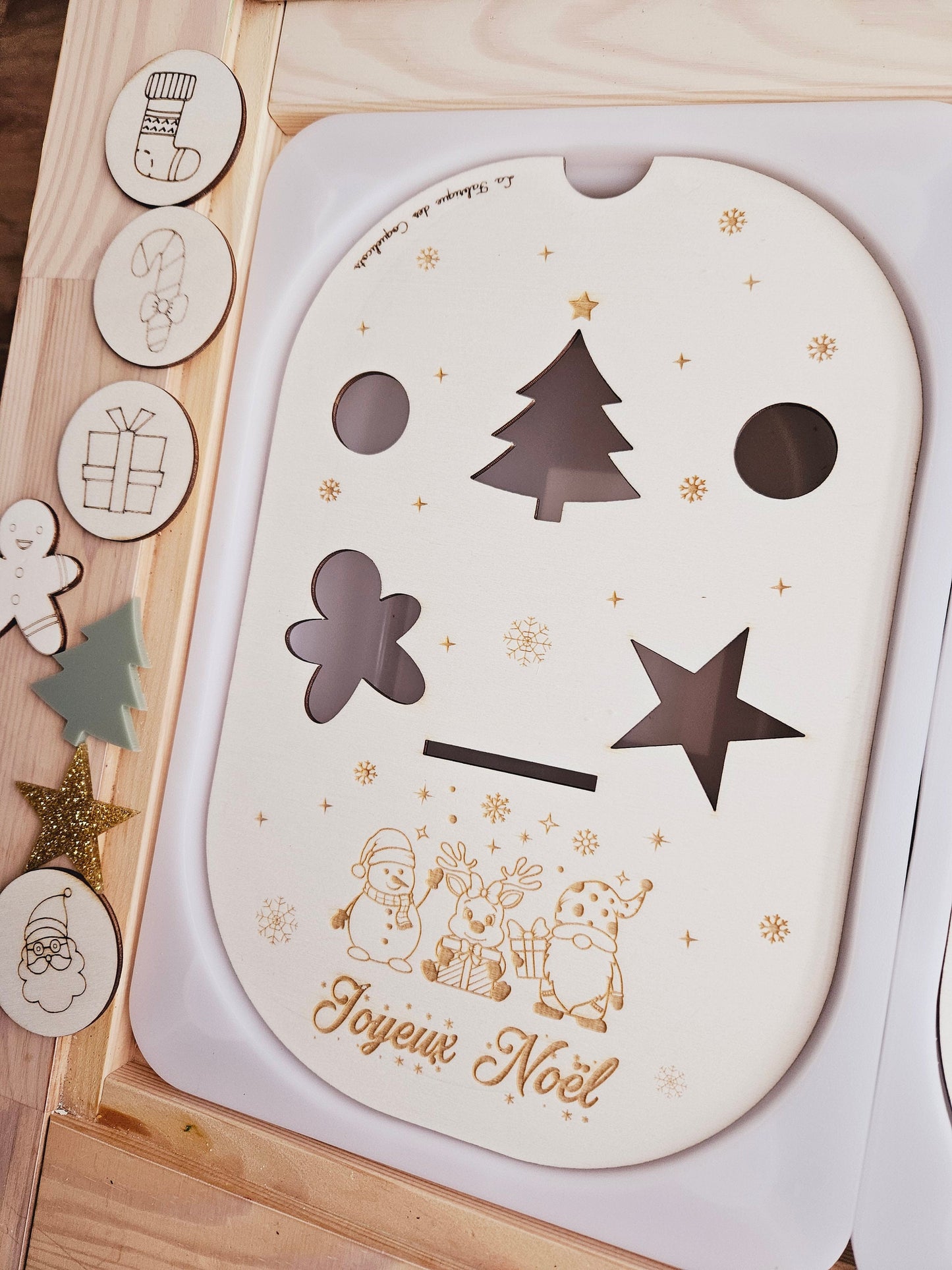 Couvercle TROFAST / Noël / père noël / lutin / neige / activité enfant / nomenclature / Montessori