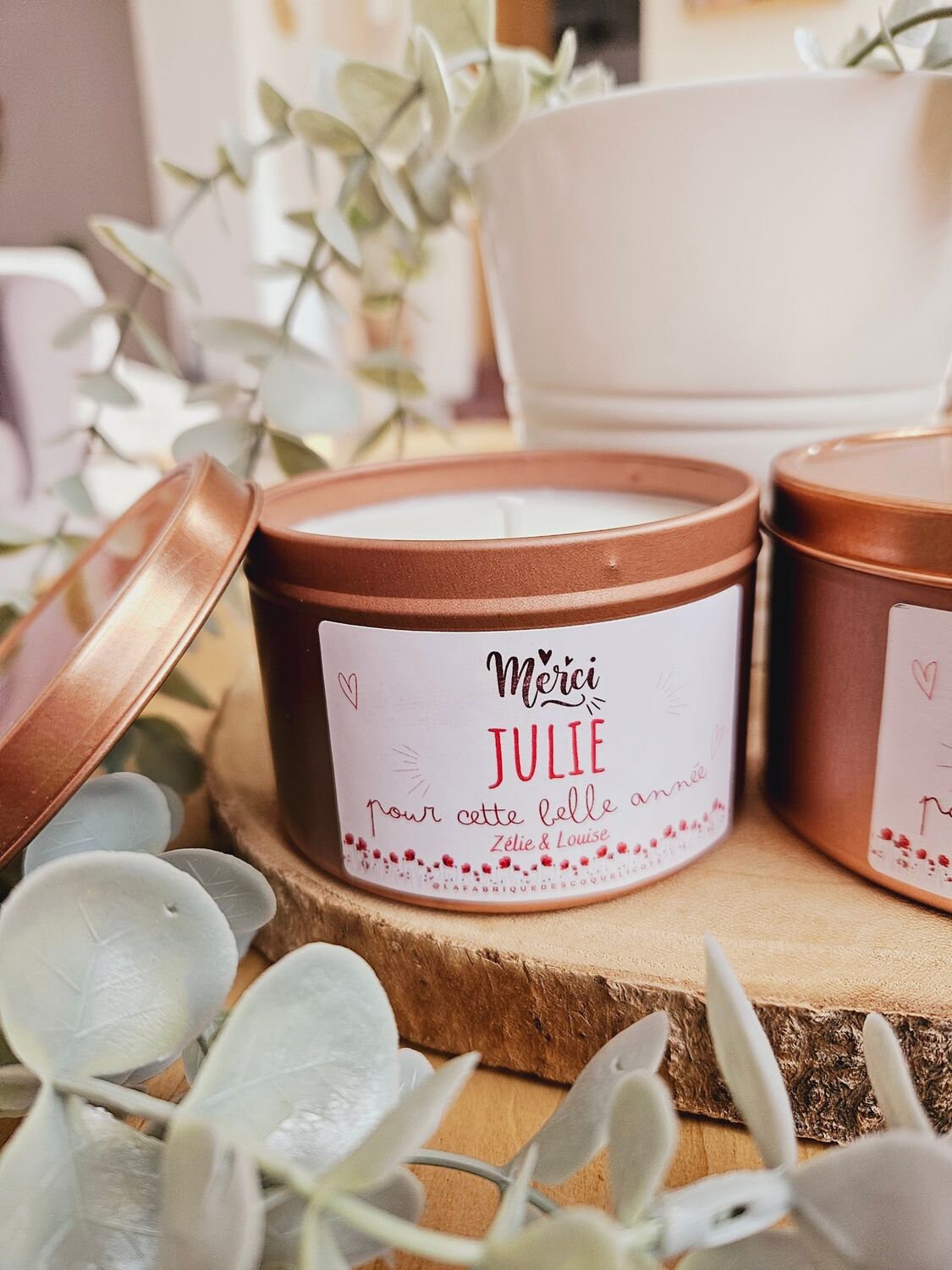 Bougie personnalisée MERCI - nounou atsem maitresse copine cadeau enfant fin année scolaire - bonne fête - professeur - cadeau merci