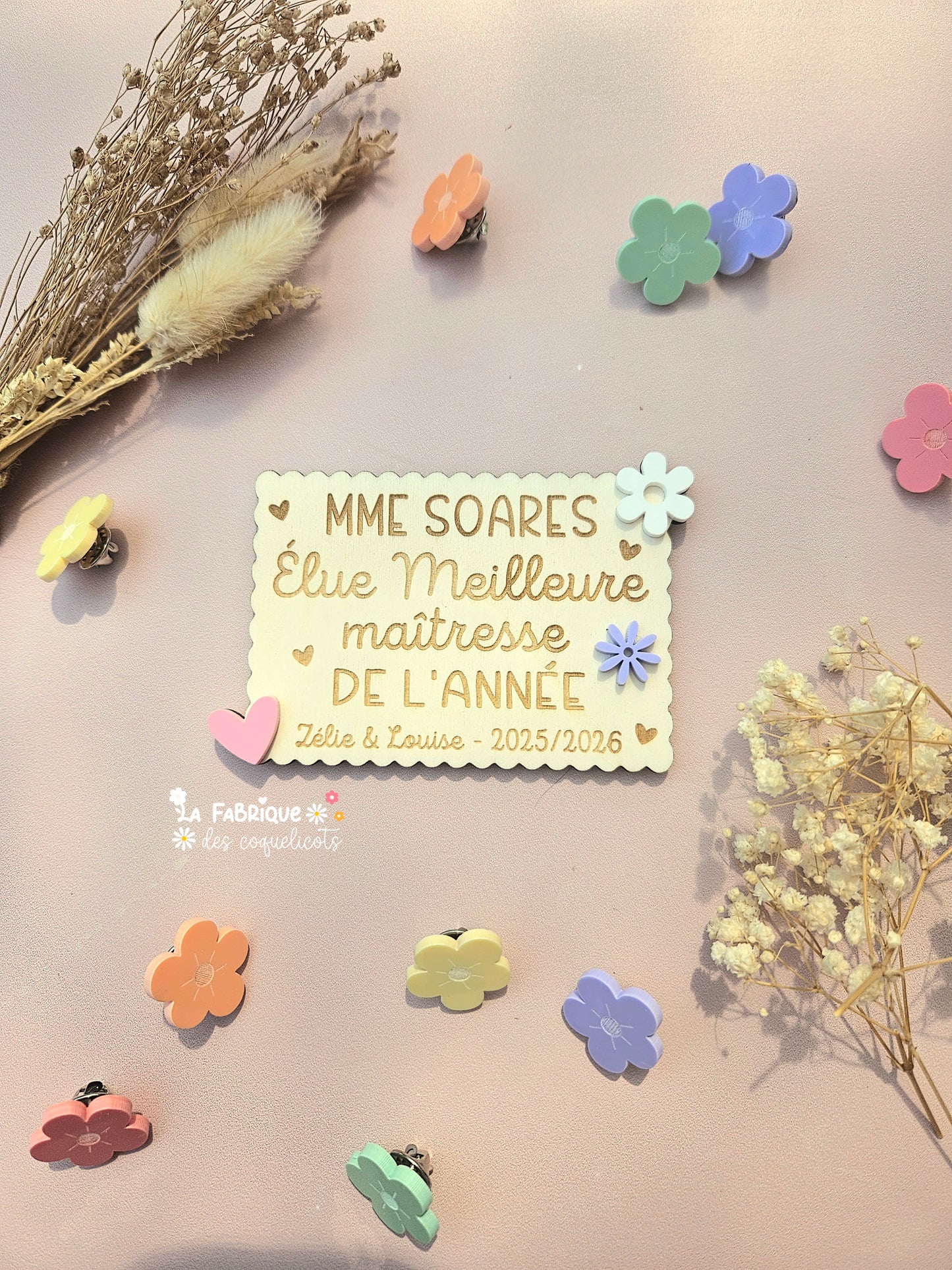MAGNET BISCUIT PERSONNALISÉ FIN D'ANNÉE SCOLAIRE