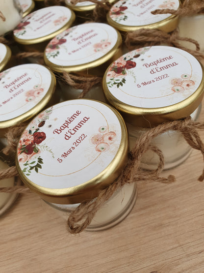 Mini Bougie personnalisée  | cadeau invité |