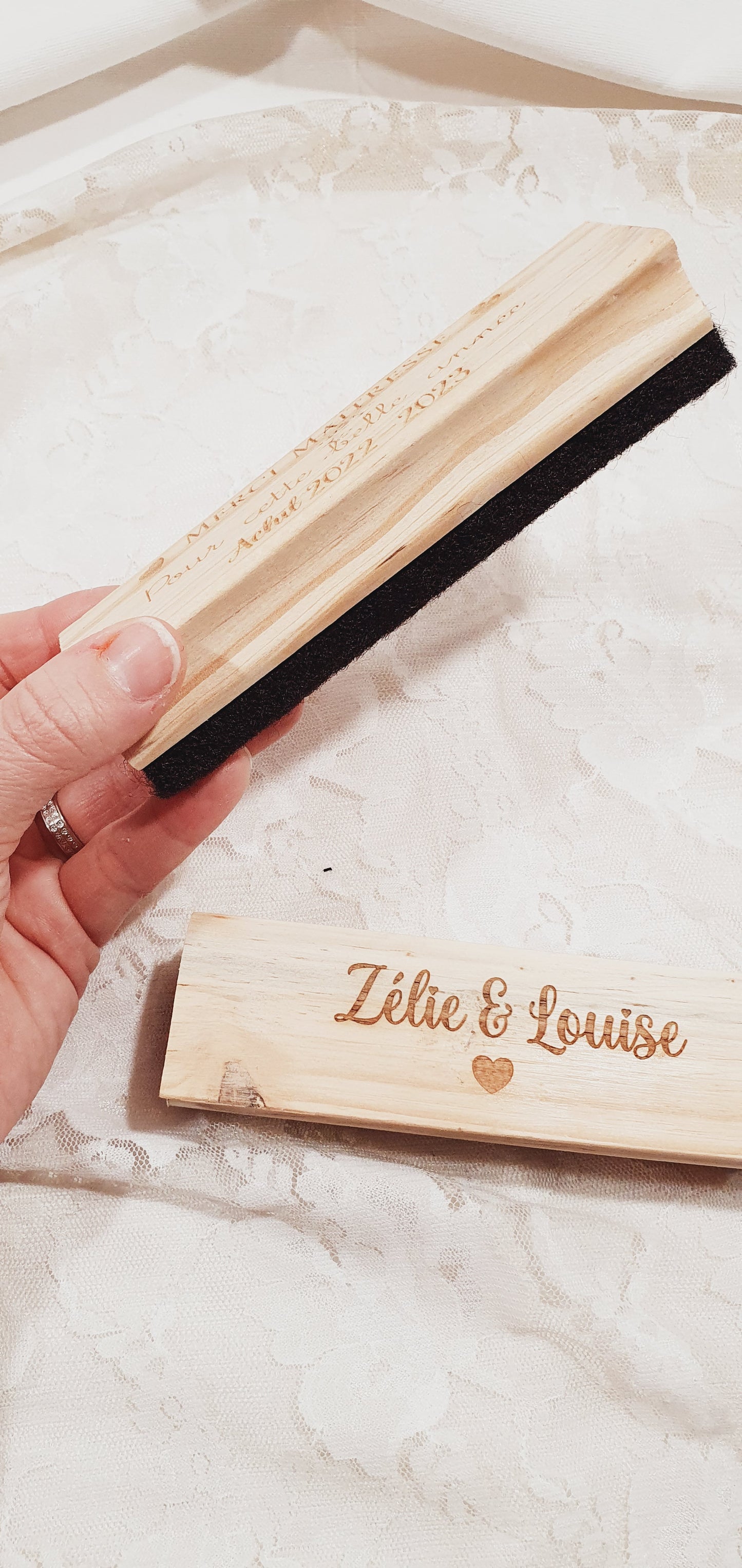 Brosse tableau personnalisée - maitresse - maitre cadeau personnalisé, fin année noël anniversaire maternelle école