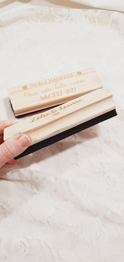 Brosse tableau personnalisée - maitresse - maitre cadeau personnalisé, fin année noël anniversaire maternelle école