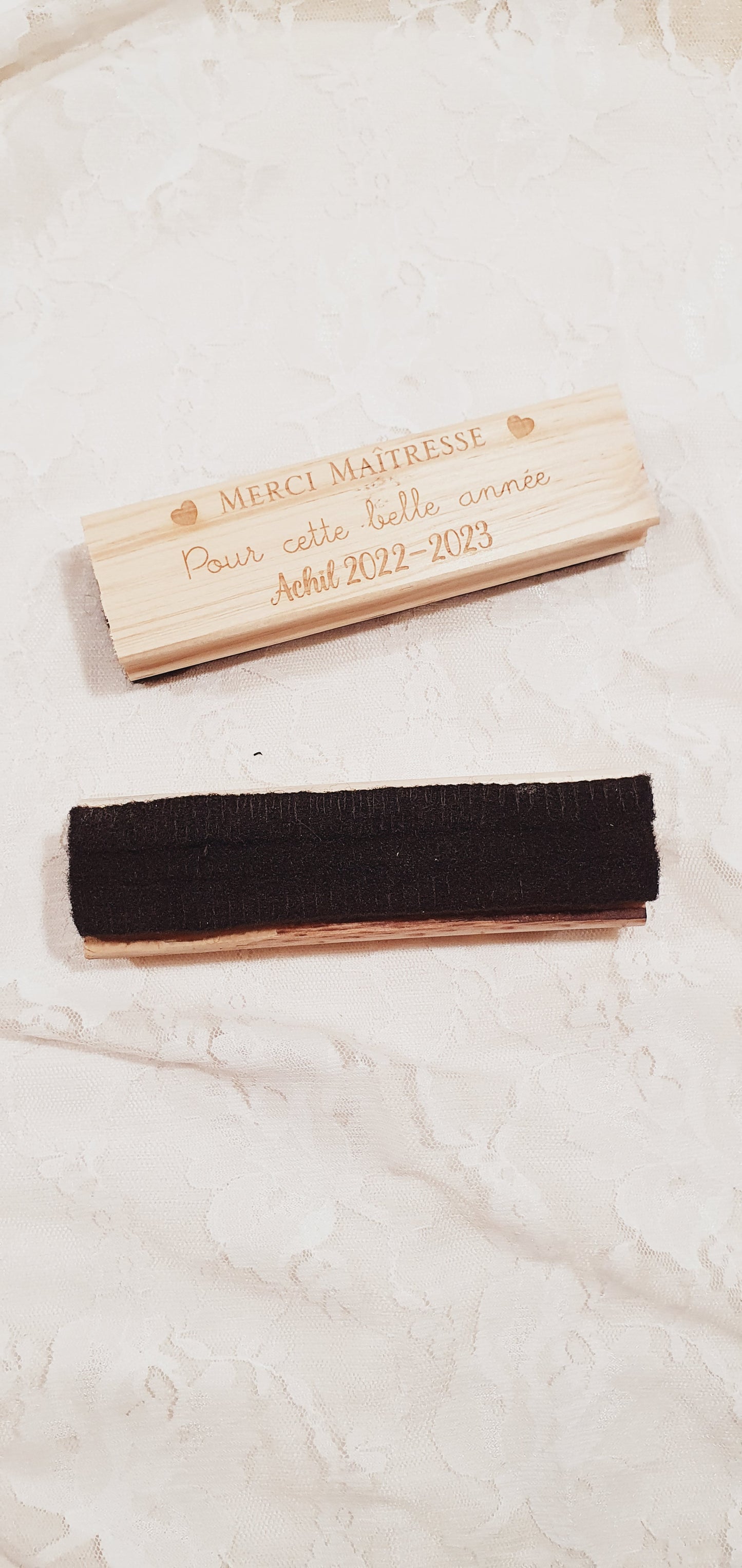 Brosse tableau personnalisée - maitresse - maitre - MOTIF ECOLE