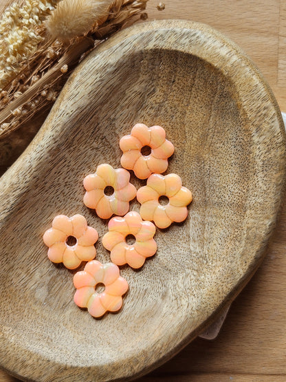 Boucles oreilles interchangeables CAPUCINE - COLLECTION SUMMER - MARBRÉ FLUO