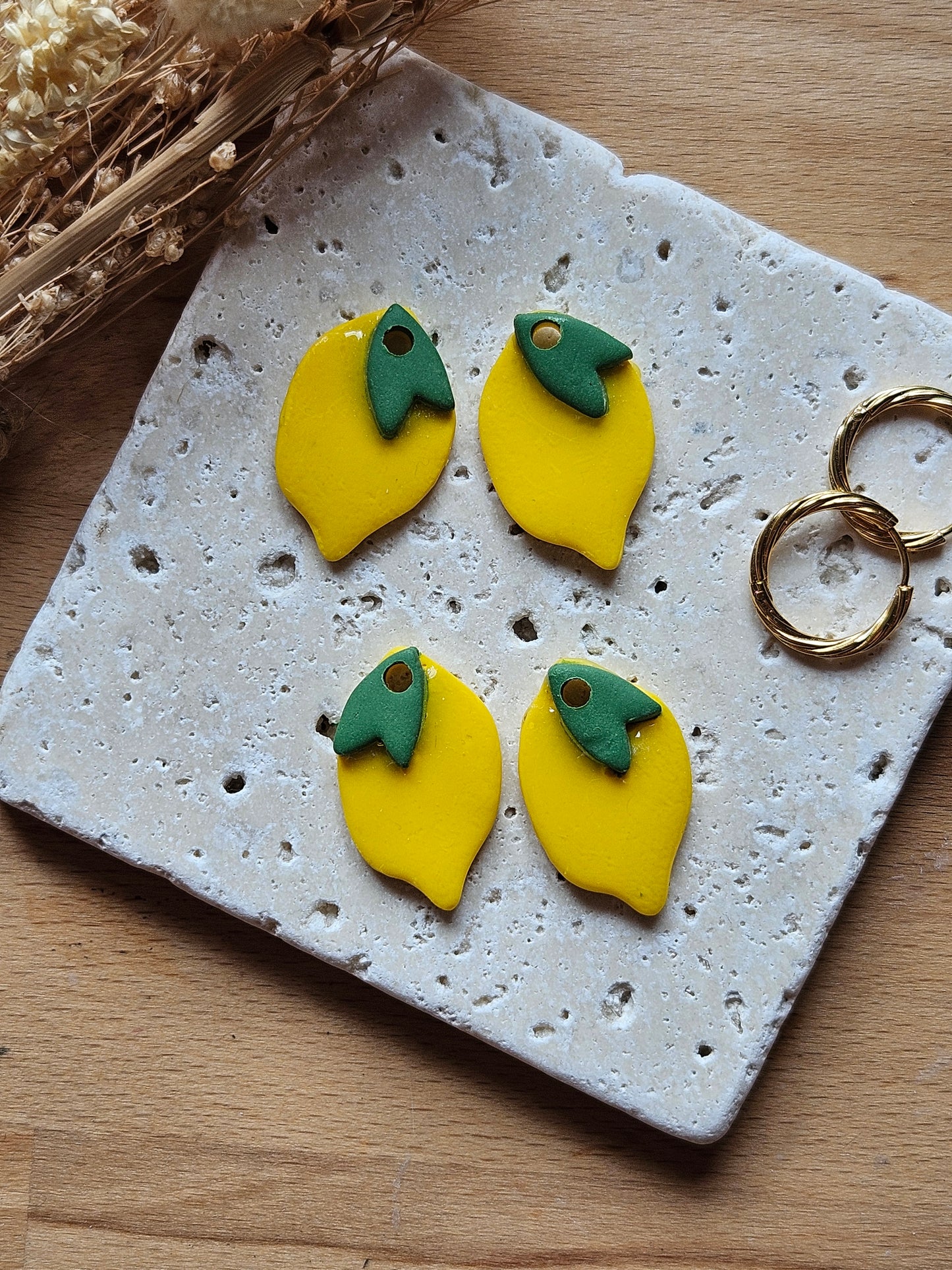 Boucles oreilles interchangeables FRUITI - COLLECTION SUMMER -  CITRON