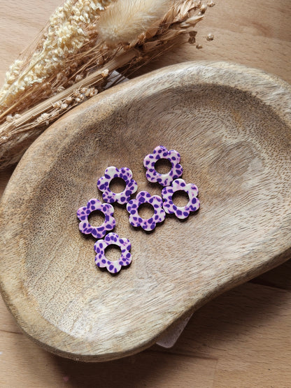 Pampilles interchangeables - par 2 -ZELIE - COLLECTION SUMMER - MAUVE TACHE