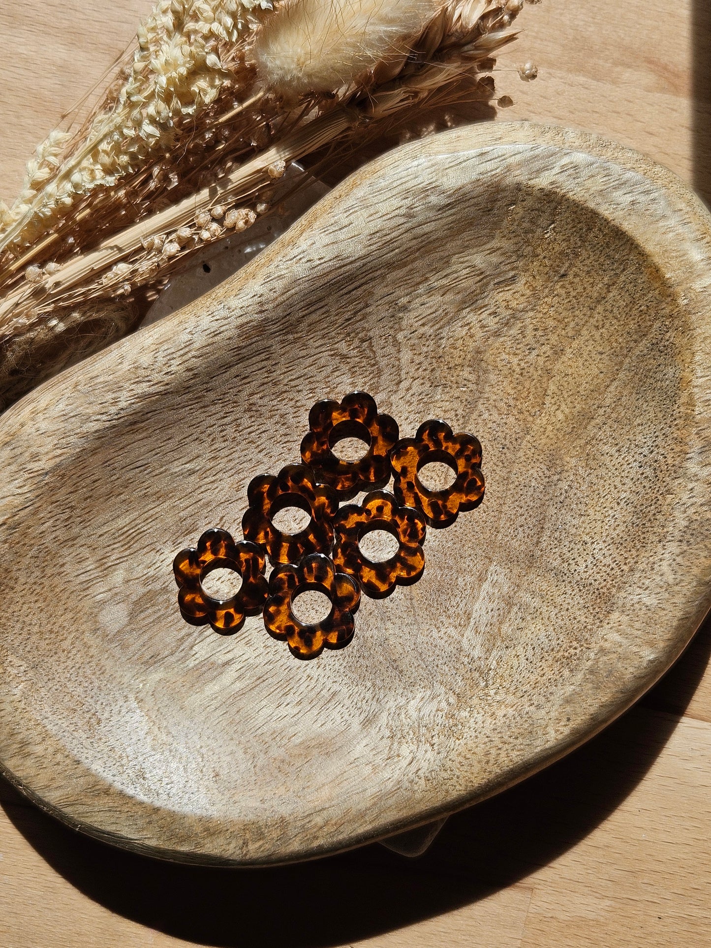 Pampilles interchangeables - par 2 - ZELIE - COLLECTION SUMMER - TERRAZZO MARRON