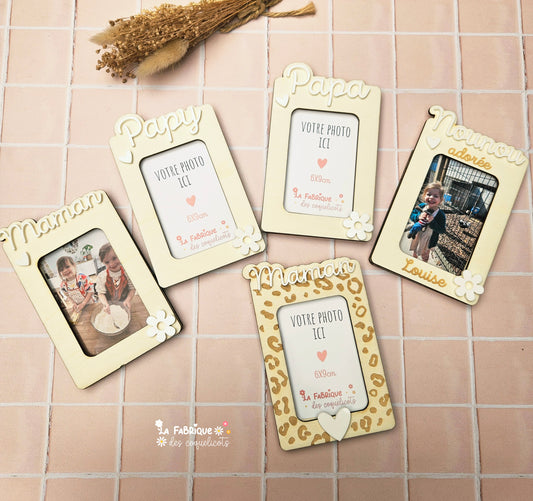 Polaroïd photo personnalisé arrondi bois - magnet
