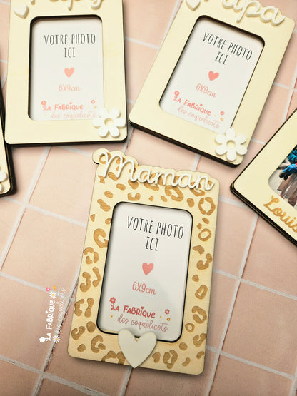 Polaroïd photo personnalisé arrondi bois - magnet