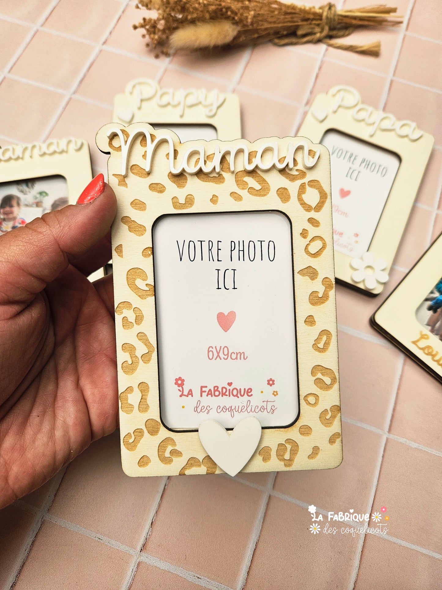 Polaroïd photo personnalisé arrondi bois - magnet