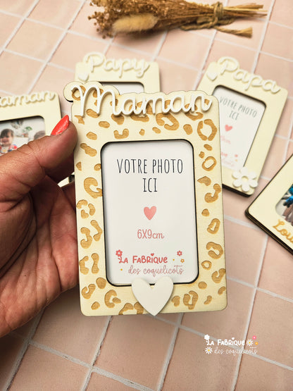 Polaroïd photo personnalisé arrondi bois - magnet