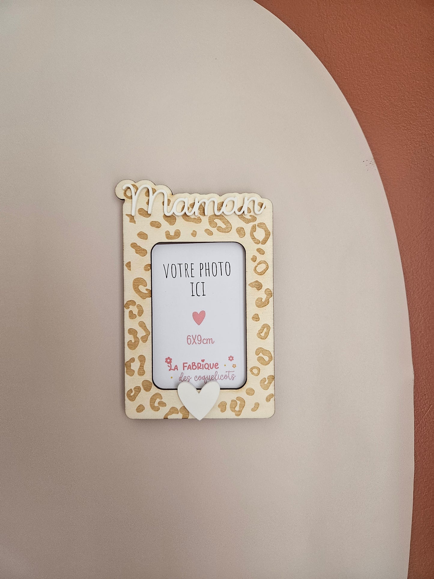 Polaroïd photo personnalisé arrondi bois - magnet