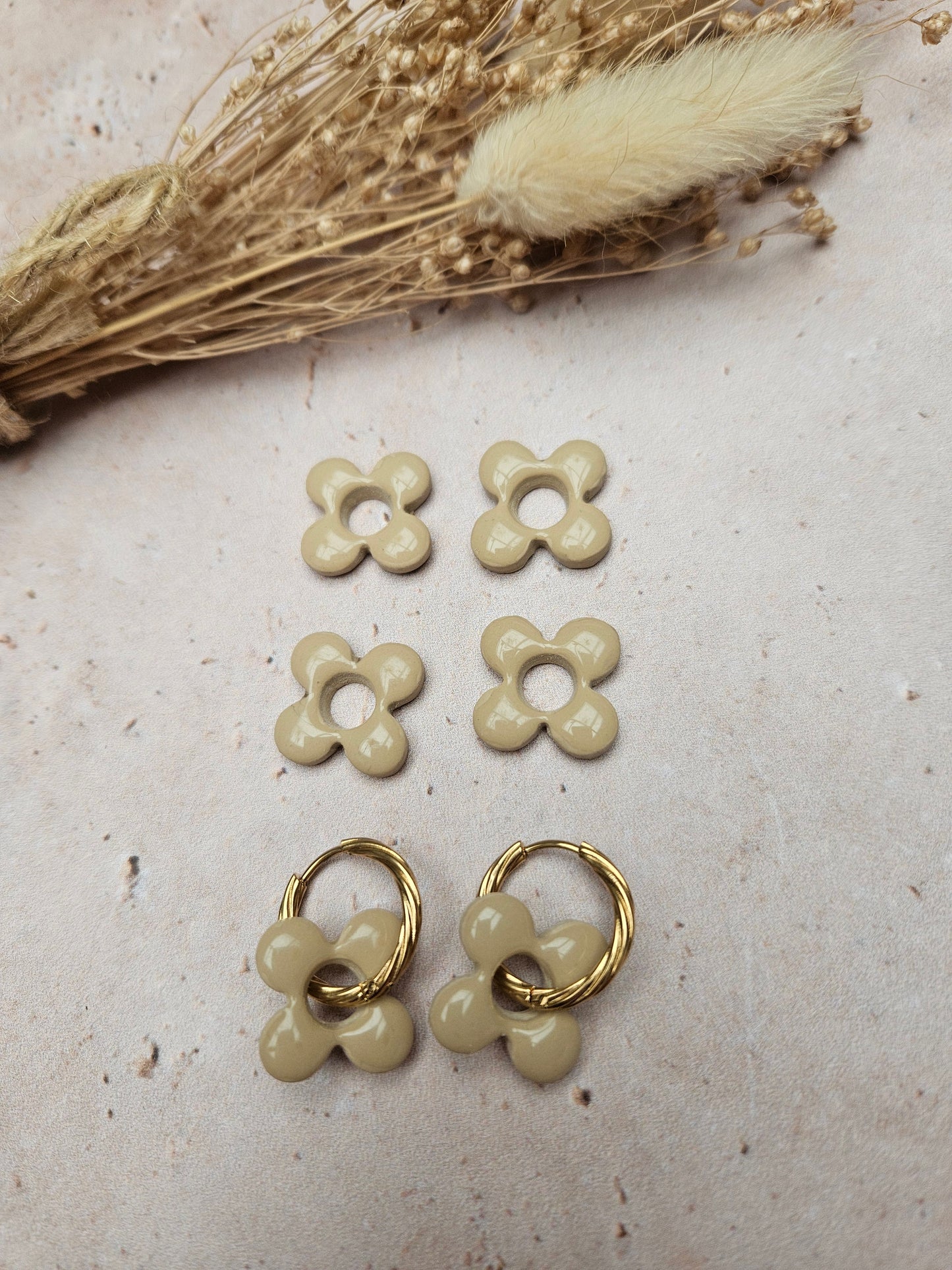 Pampilles interchangeables - par 2 -COLLECTION FALL IN LOVE - COCO LATTE