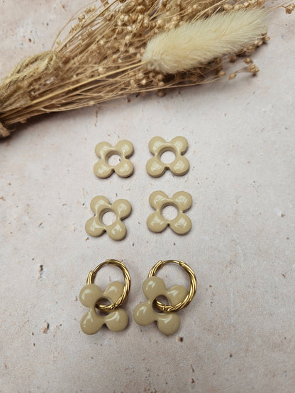 Pampilles interchangeables - par 2 -COLLECTION FALL IN LOVE - COCO LATTE