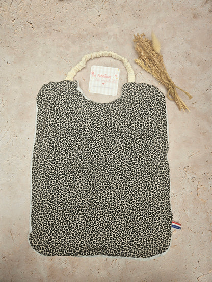 Serviette de Cantine LEOPARD NOIR