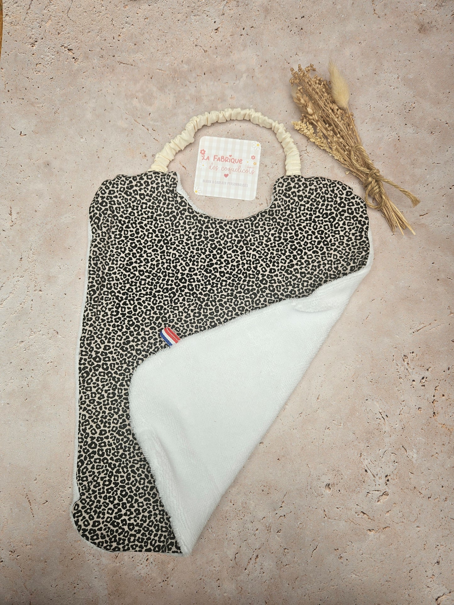 Serviette de Cantine LEOPARD NOIR