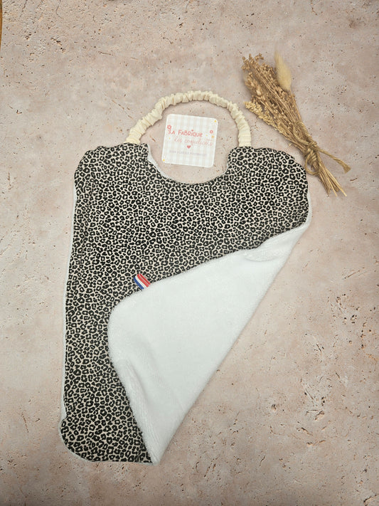 Serviette de Cantine LEOPARD NOIR