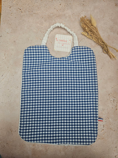 Serviette de Cantine CARREAU VICHY BLEU