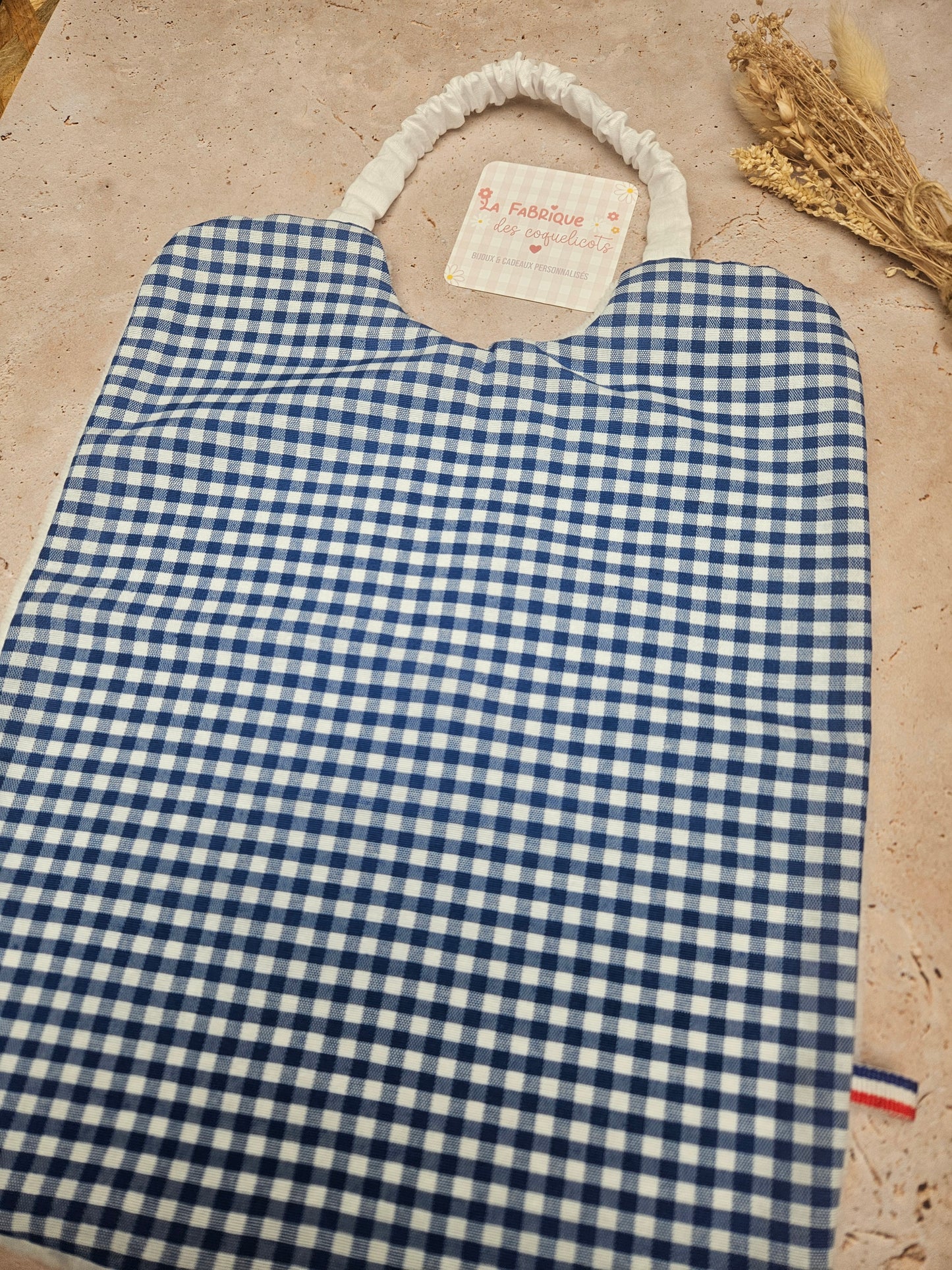 Serviette de Cantine CARREAU VICHY BLEU