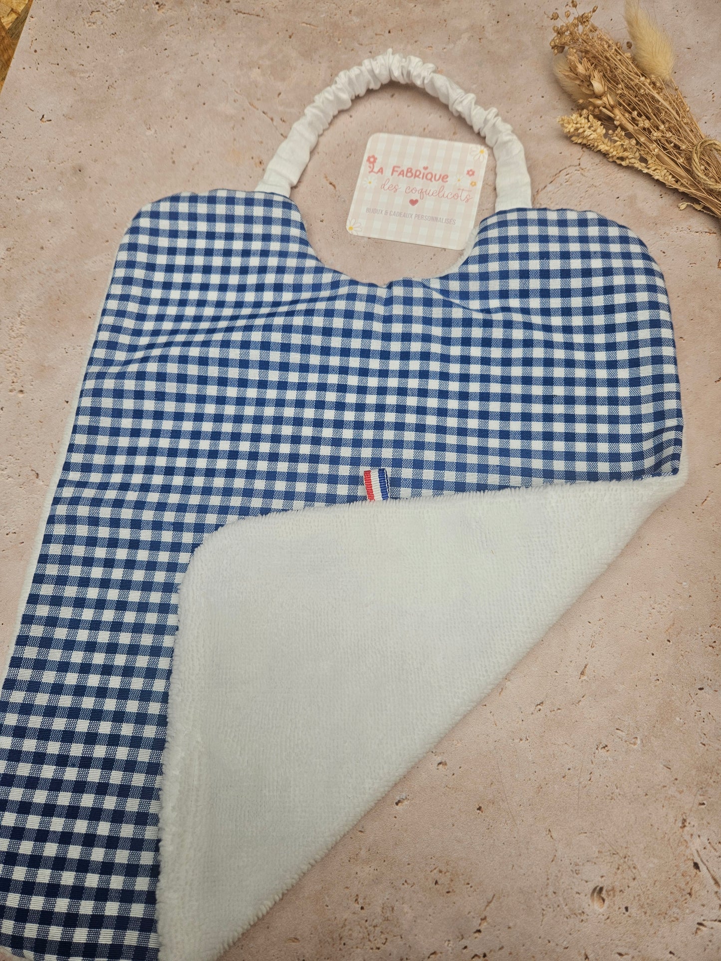 Serviette de Cantine CARREAU VICHY BLEU