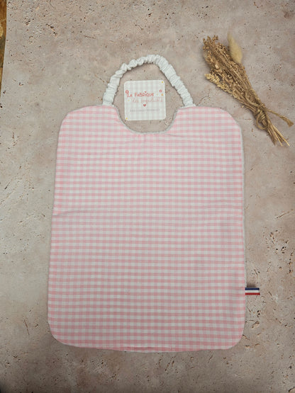 Serviette de Cantine CARREAU VICHY ROSE