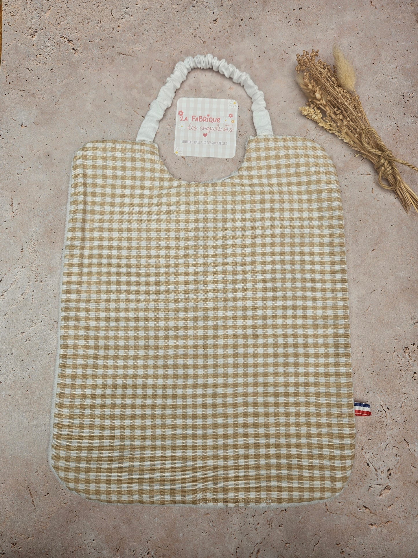 Serviette de Cantine CARREAU VICHY MOUTARDE