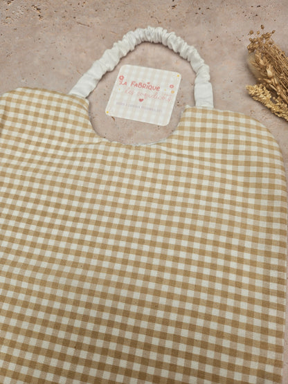 Serviette de Cantine CARREAU VICHY MOUTARDE