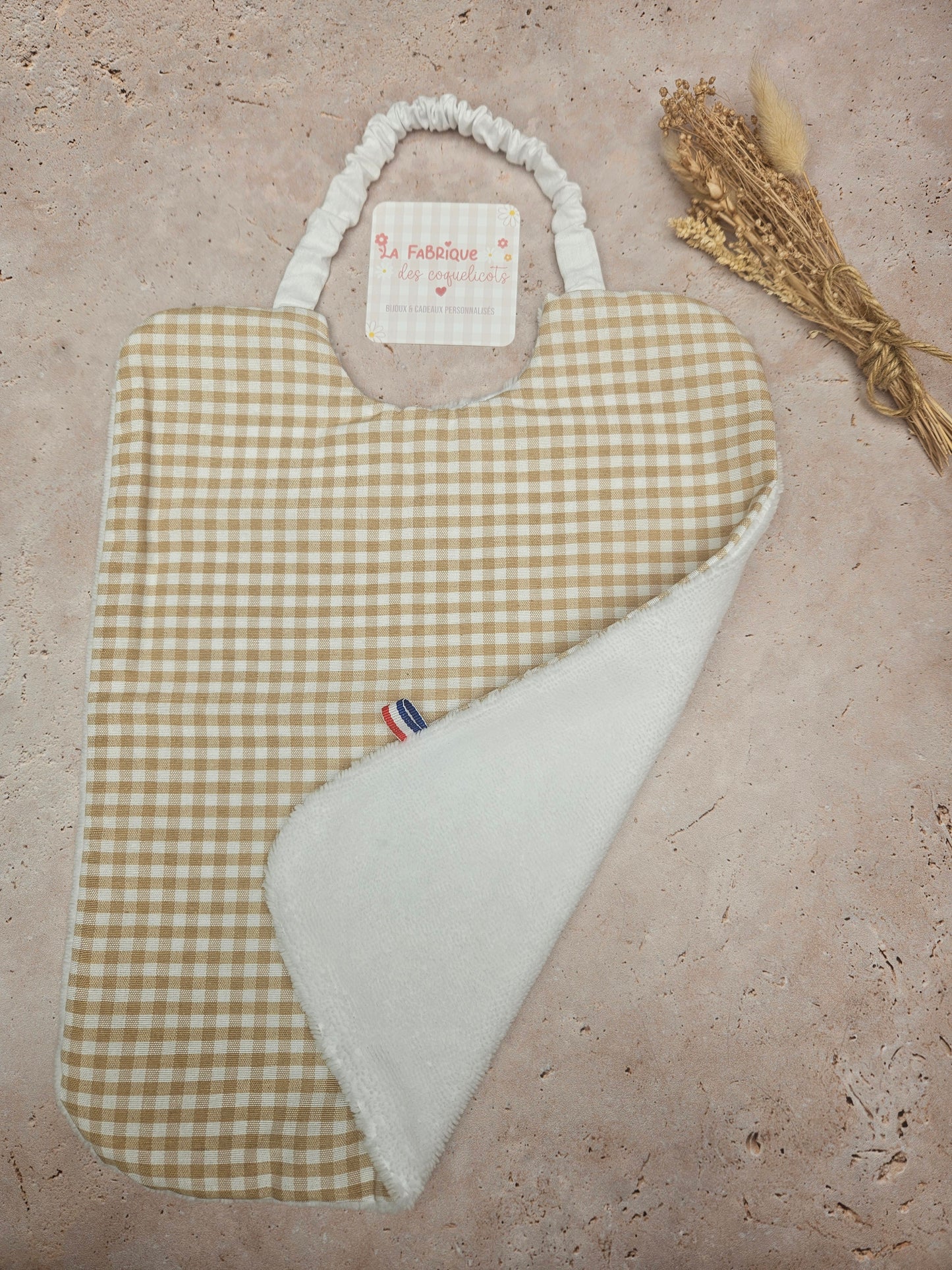 Serviette de Cantine CARREAU VICHY MOUTARDE