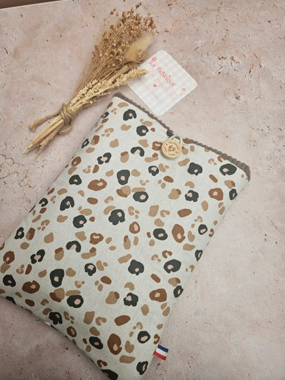 Housse pour livre - LEOPARD BEIGE