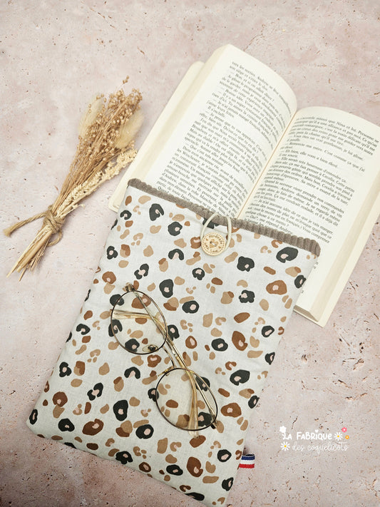 Housse pour livre - LEOPARD BEIGE