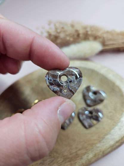 Pampilles interchangeables - par 2 - DROP OCTOBRE - MARGOT MARBRE CHOCO