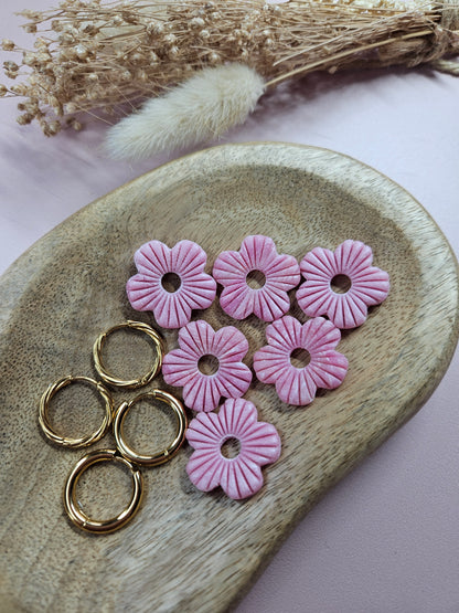 Pampilles interchangeables - par 2 - DROP OCTOBRE - MAXIME NACRE ROSE