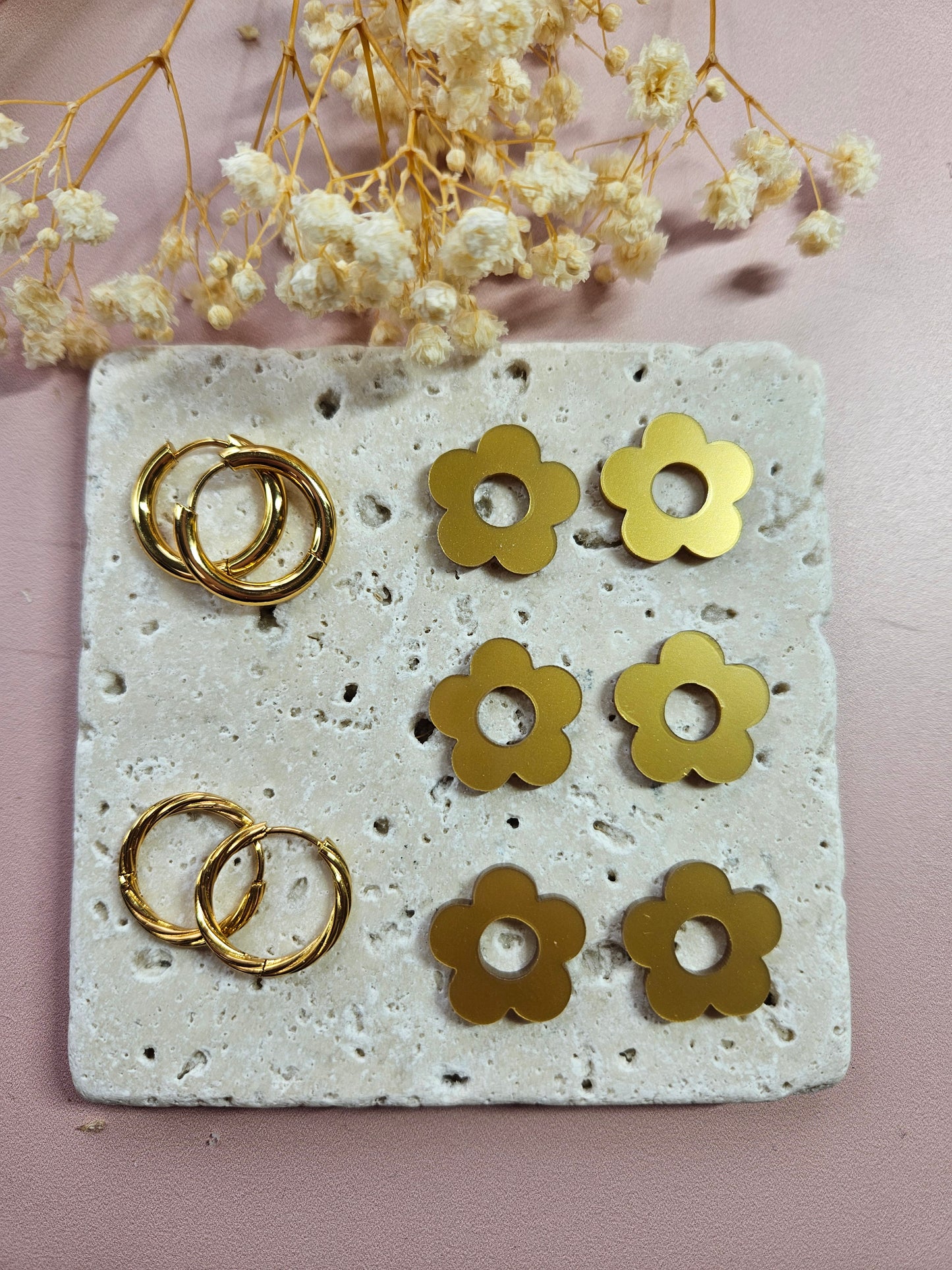 Pampilles interchangeables - par 2 -DROP OCTOBRE - ZELIE OR