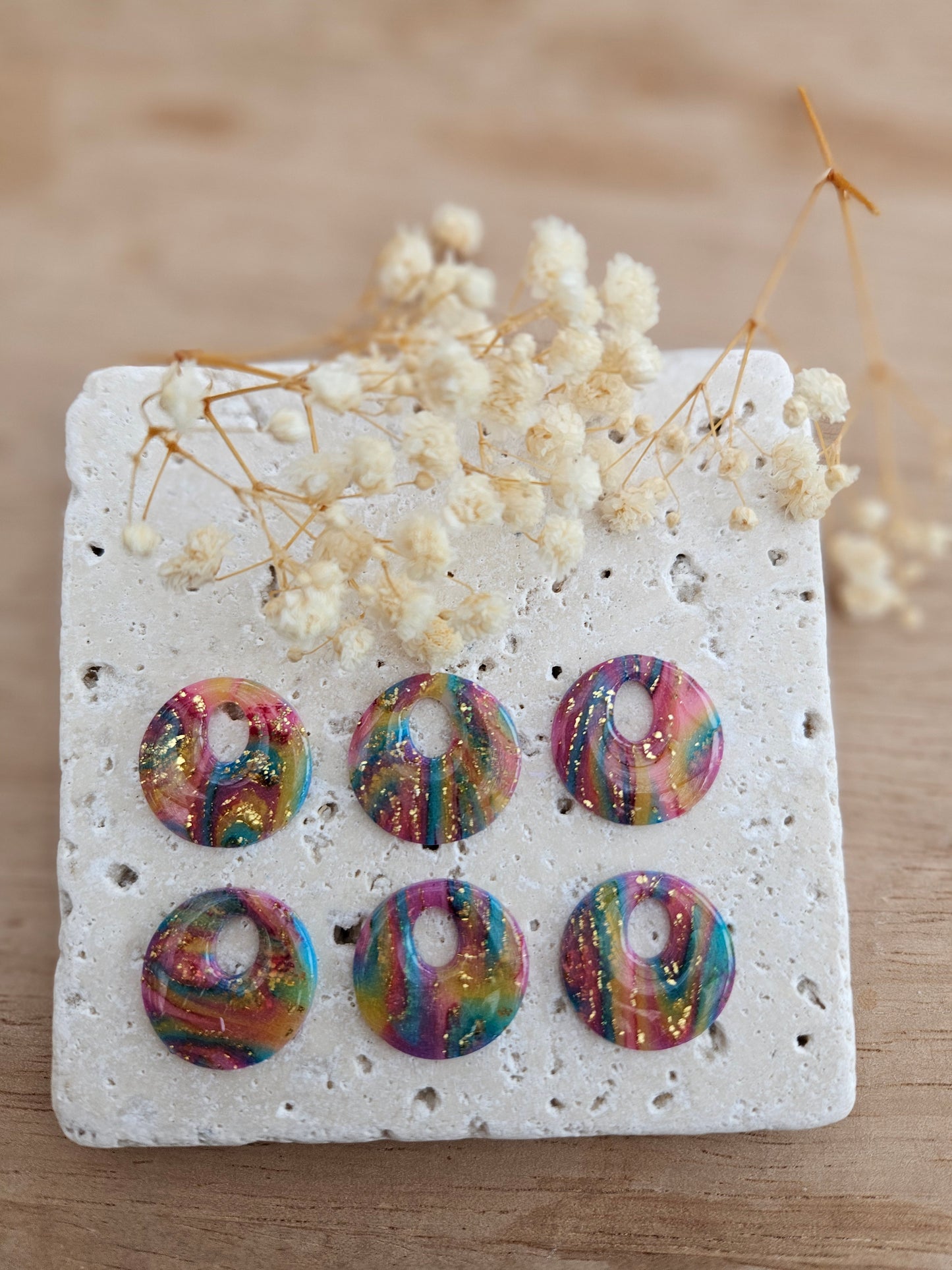 Pampilles interchangeables - par 2 -DROP OCTOBRE - AURORE  CANDY