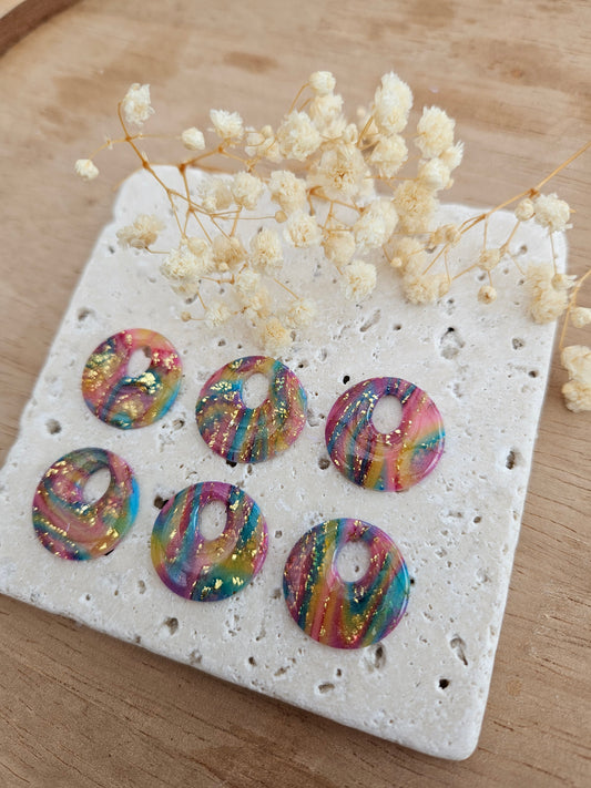 Pampilles interchangeables - par 2 -DROP OCTOBRE - AURORE  CANDY