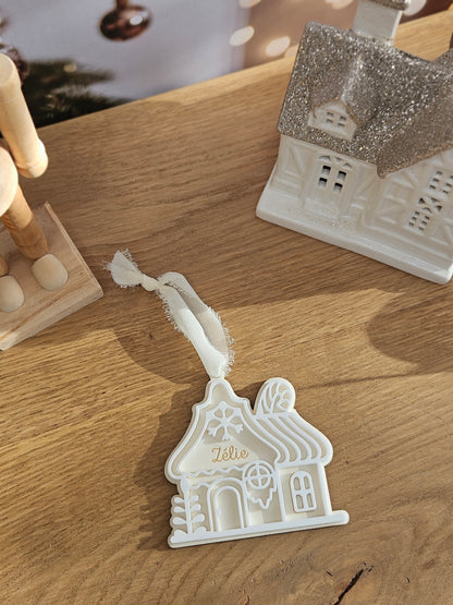 Boule de Noël personnalisée | Pain épice blanche