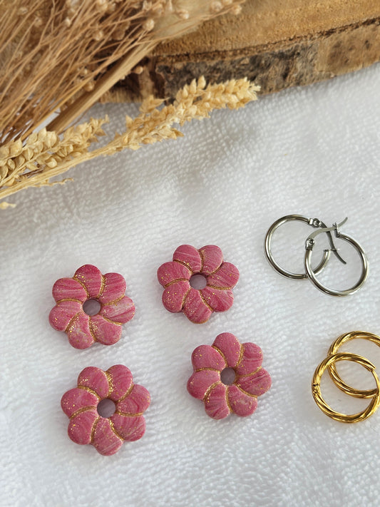 Pampilles interchangeables - par 2 - Collection Noël "Let it Shine" - CAPUCINE - ROSE ET OR