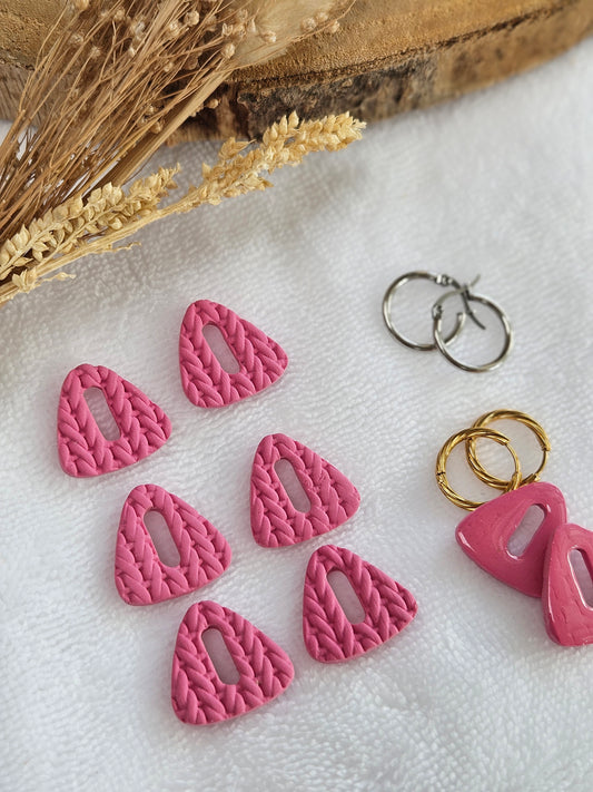 Pampilles interchangeables - par 2 -Collection Noël "Let it Shine" - SIMONE - ROSE EFFET PULL / RÉVERSIBLES