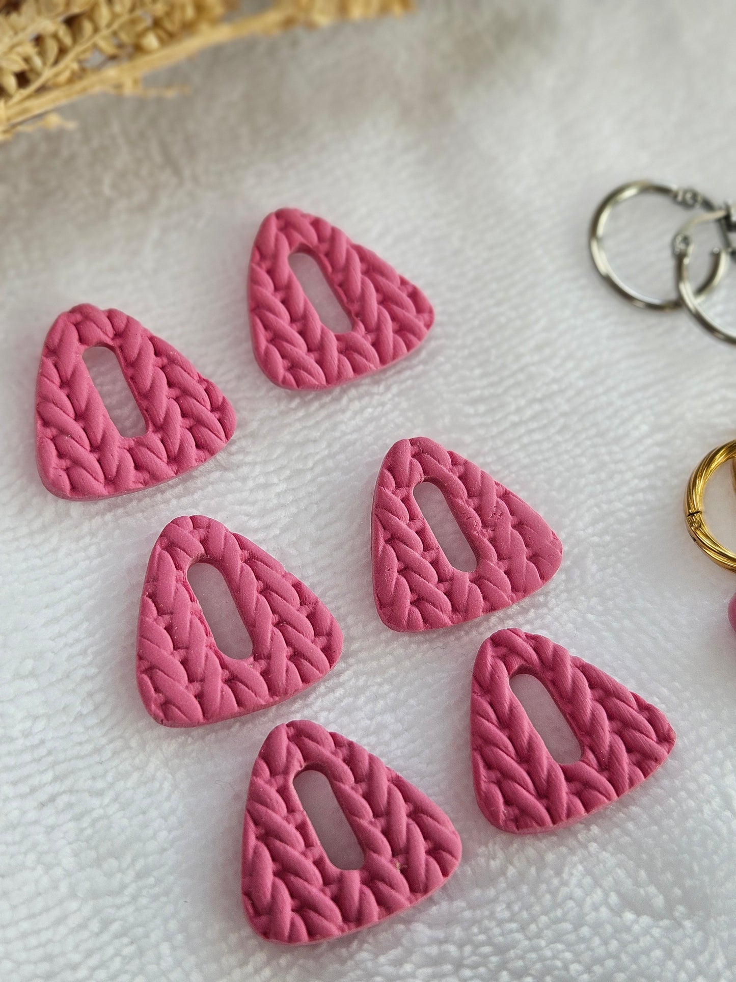 Pampilles interchangeables - par 2 -Collection Noël "Let it Shine" - SIMONE - ROSE EFFET PULL / RÉVERSIBLES