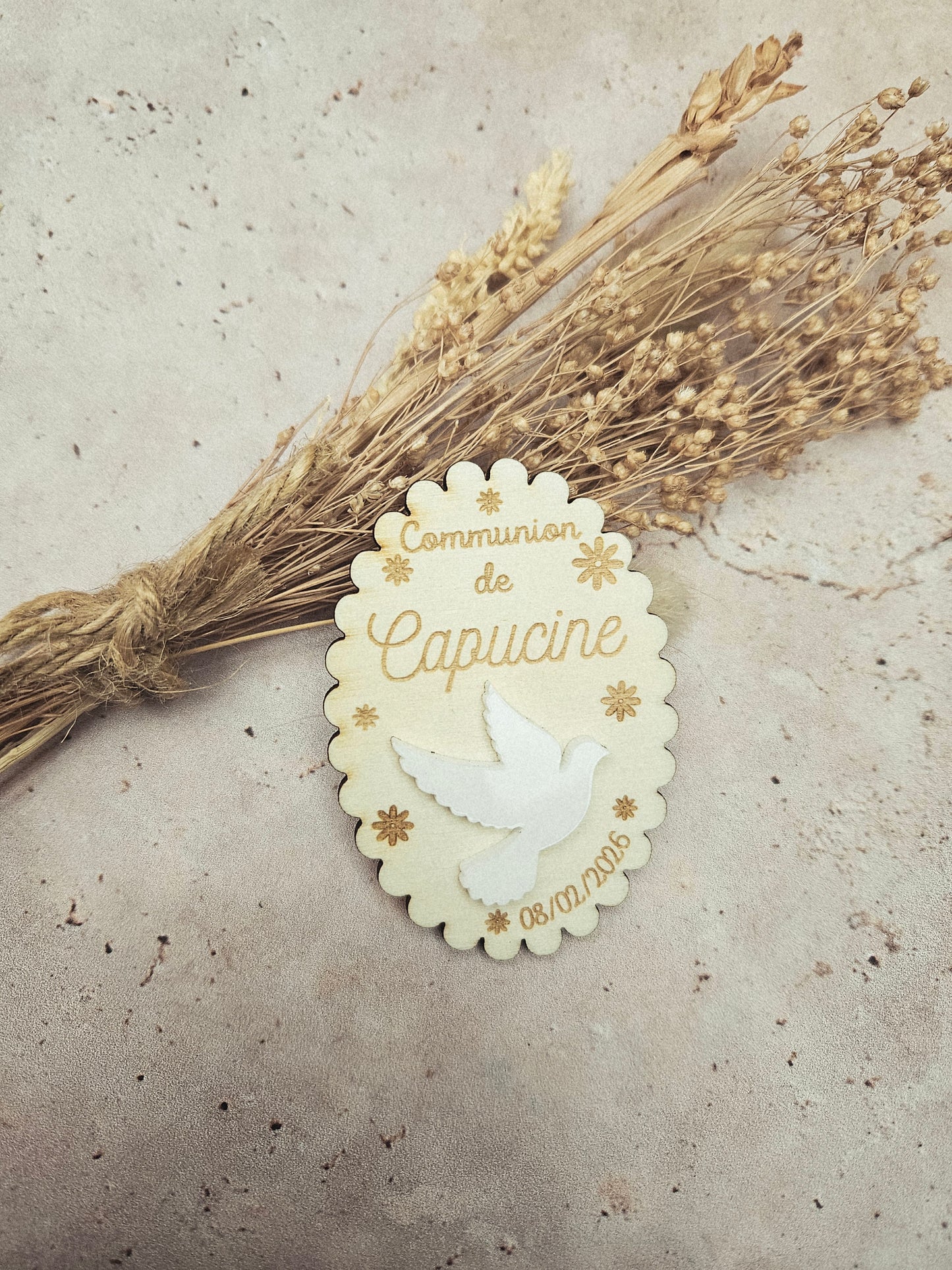 Magnet personnalisé / cadeau invité - COLOMBE