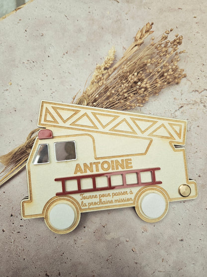 Demande / Annonce surprise personnalisée -  CAMION POMPIER