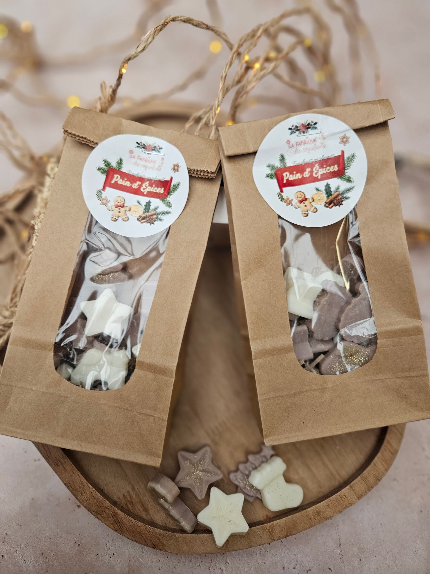 Sachet kraft de 10 à 12 fondants parfumés - COLLECTION NOËL 2025 / Pain d'Épices