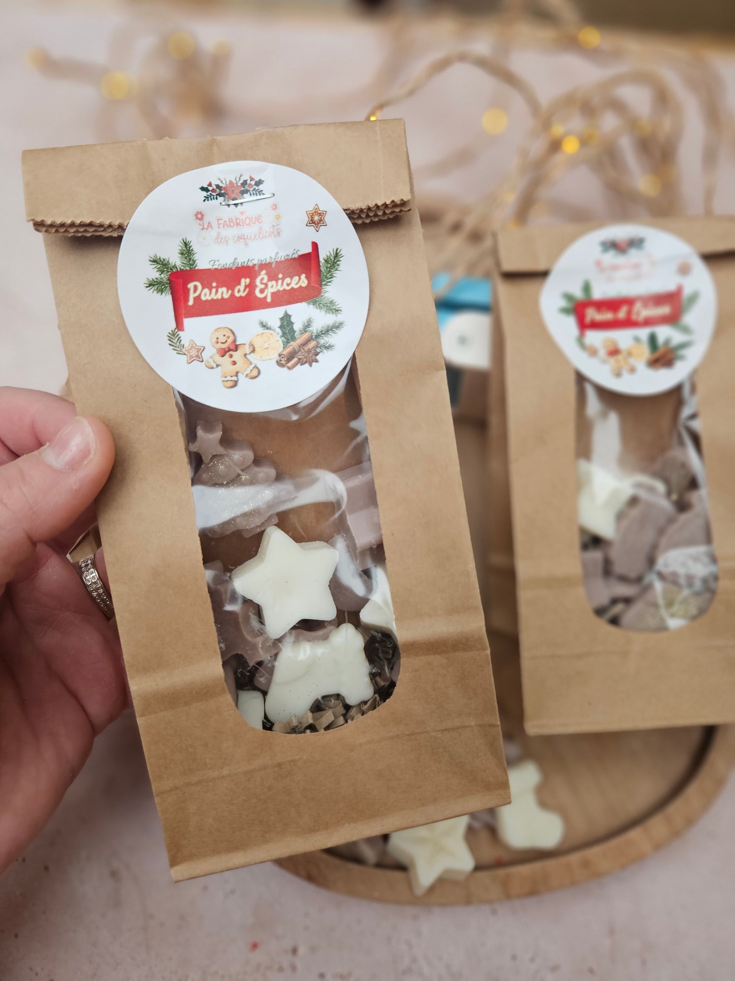 Sachet kraft de 10 à 12 fondants parfumés - COLLECTION NOËL 2025 / Pain d'Épices