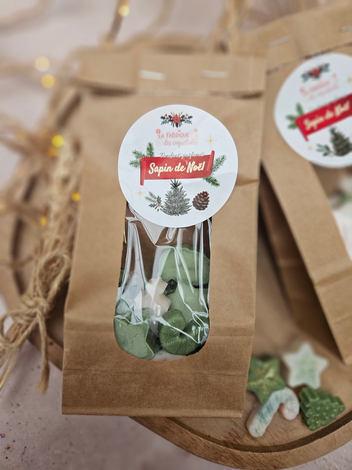 Sachet kraft de 14/16 fondants parfumés - COLLECTION NOËL 2025 / Sapin de Noël