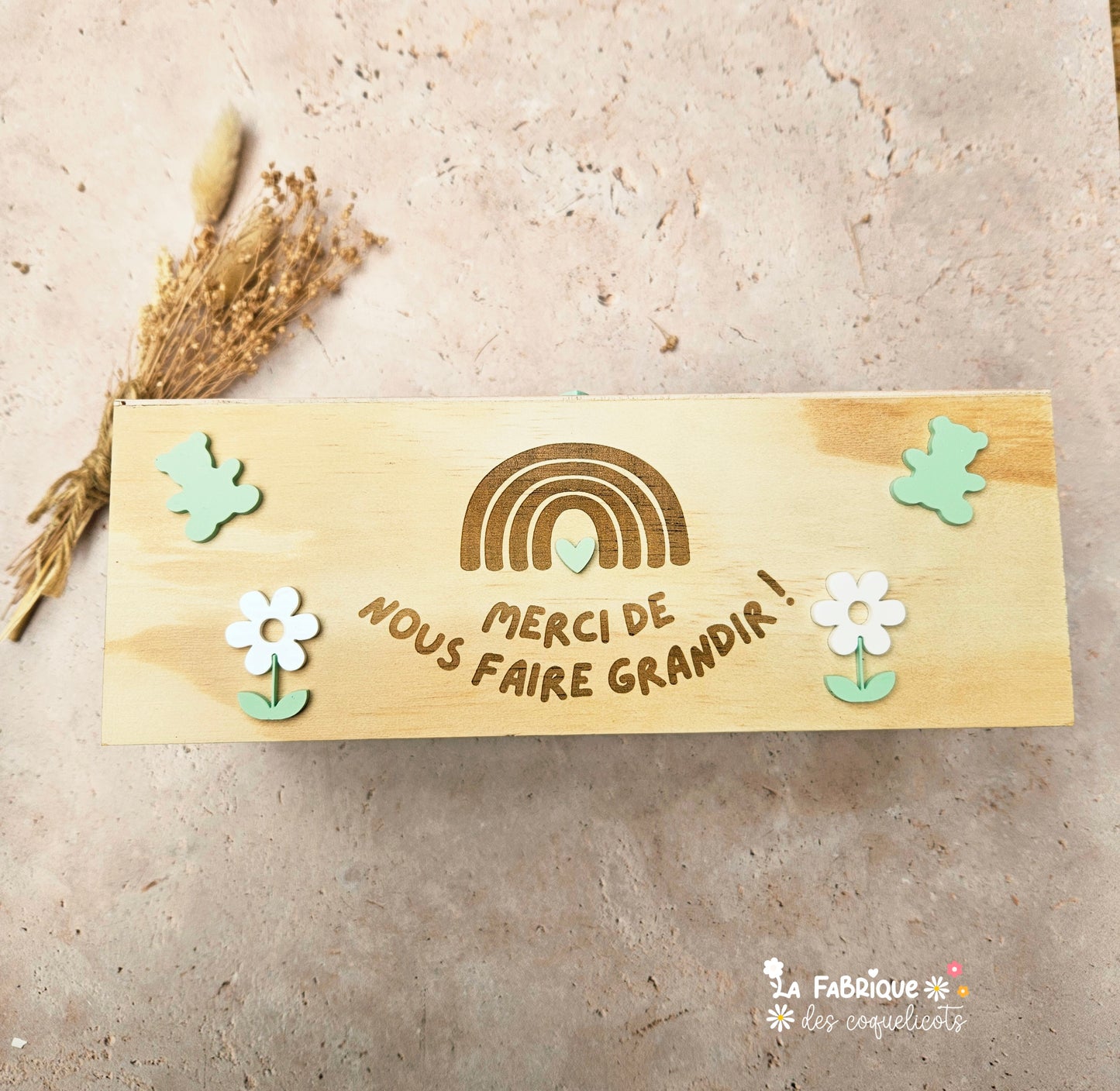 Boite à mouchoirs personnalisée Cadeau Maîtresse atsem nounou